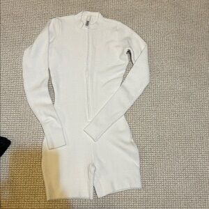 Fleece Cozy Short Cat Suit Onesie NWOT